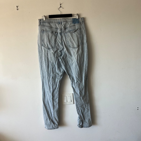 Abercrombie & Fitch Curve Love Ultra High Rise 90s Slim Straight Jean 34 / 18L - Picture 6 of 7